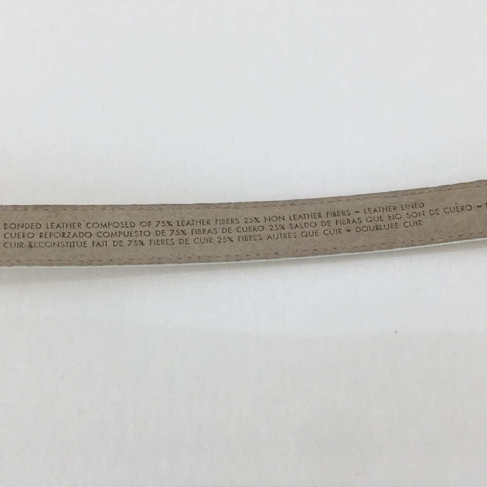 Vintage Liz Claiborne Ivory Colored Leather Belt Gold Tone Buckle Women’s Sz M - Picture 7 of 10